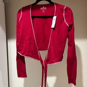 Hollister Cropped Ballet Wrap Shirt